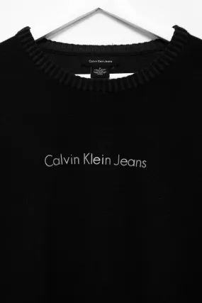 0646_CALVIN KLEIN VINTAGE BLACK KNIT SWEATER