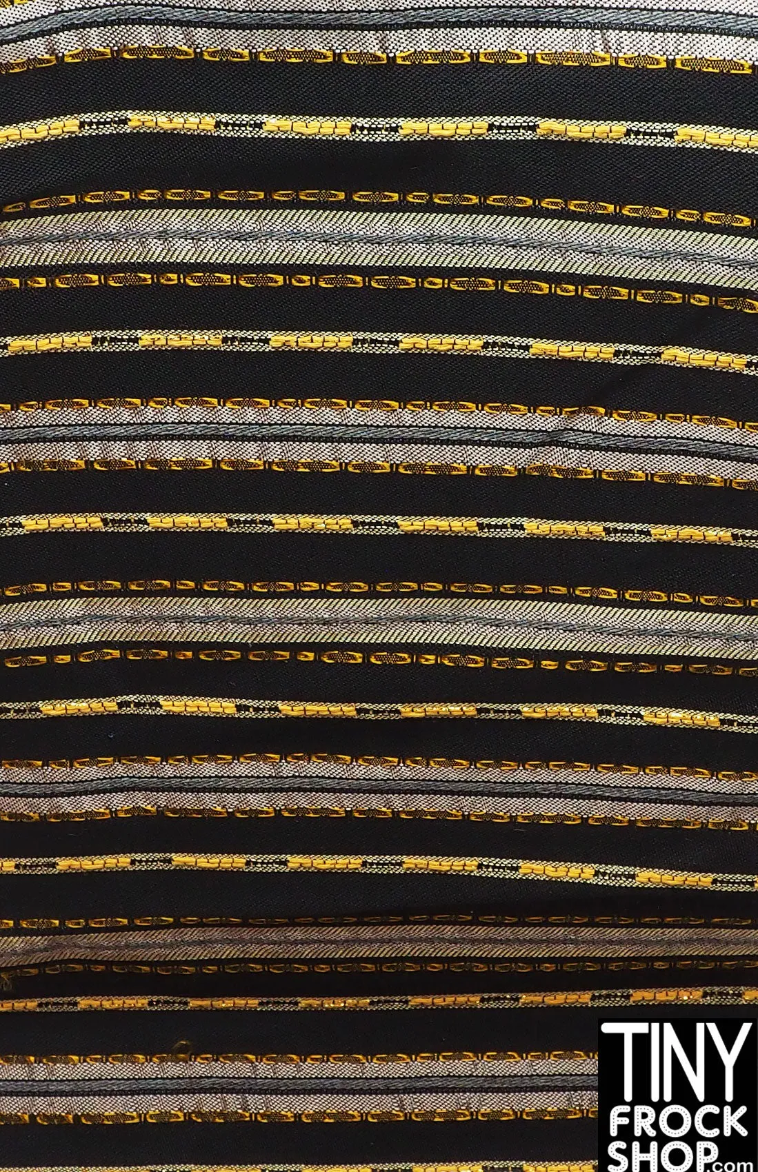 12" Fashion Doll F0075 Neutral Rich Narrow Stripe Fabric