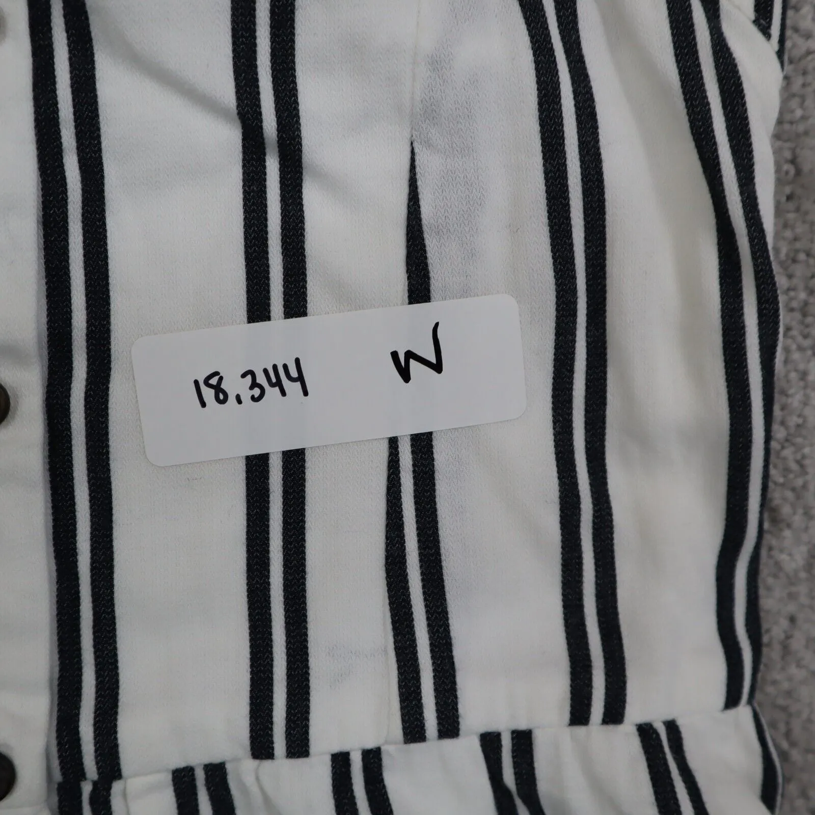 Abercrombie Women A Line Mini Dress Striped Sleeveless White Black Kids SZ 9/10