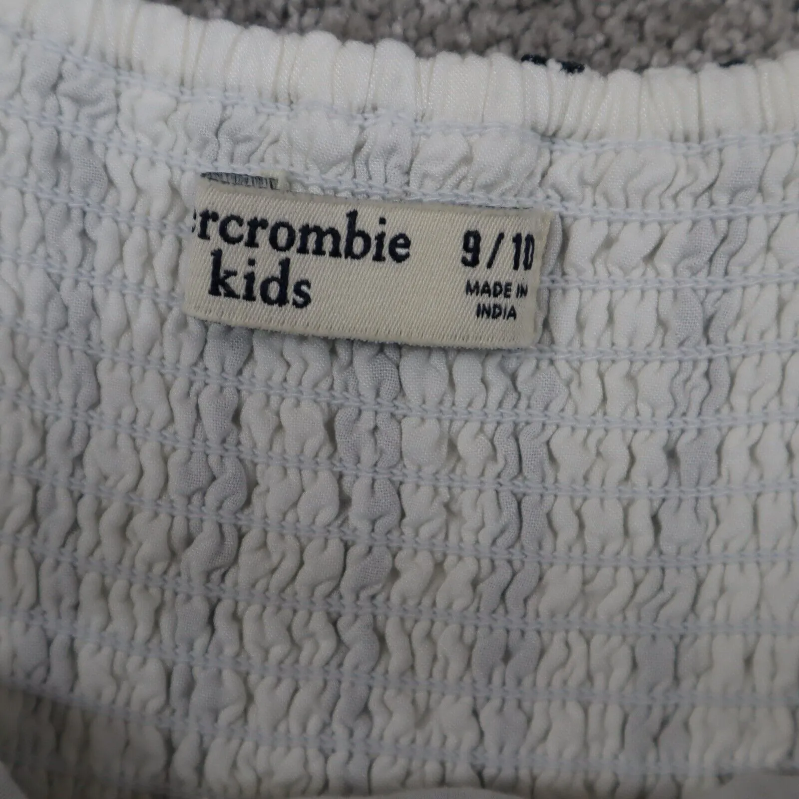 Abercrombie Women A Line Mini Dress Striped Sleeveless White Black Kids SZ 9/10