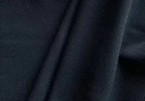 Blackened Navy Blue Wool Crepe