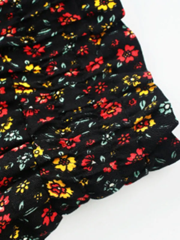 Bohemian Print Resort Swing Elastic Waist Skirt