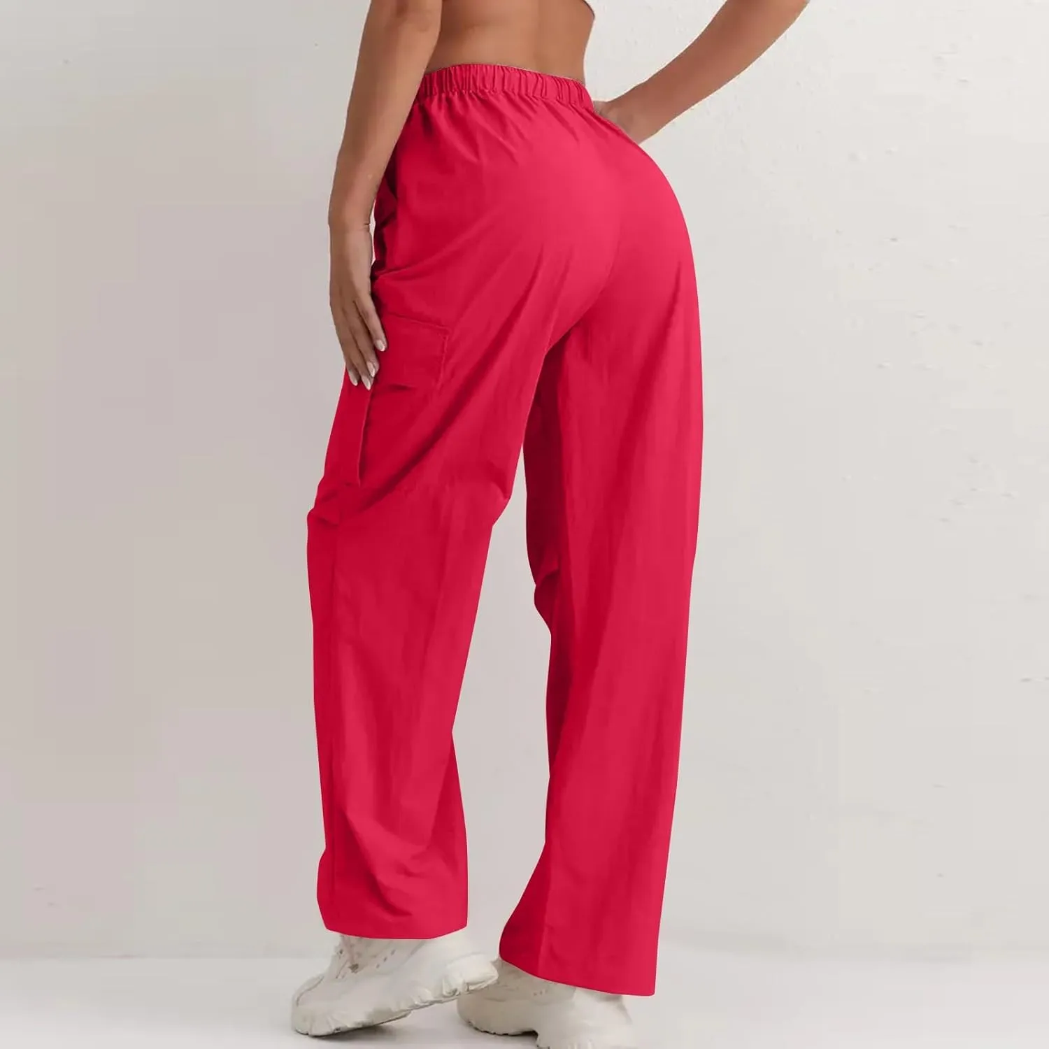 Cargo Pants for Women Stretchy Loose Quick Dry Parachute Pants with Multi Pockets Summer Fashion Outdoor Streetwear