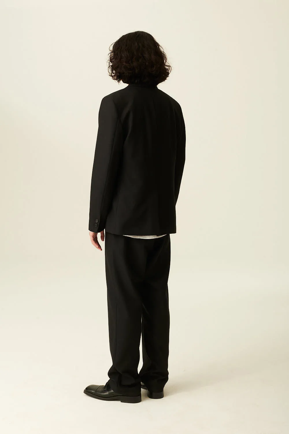 CASPIAN WOOL SUITING - BLACK