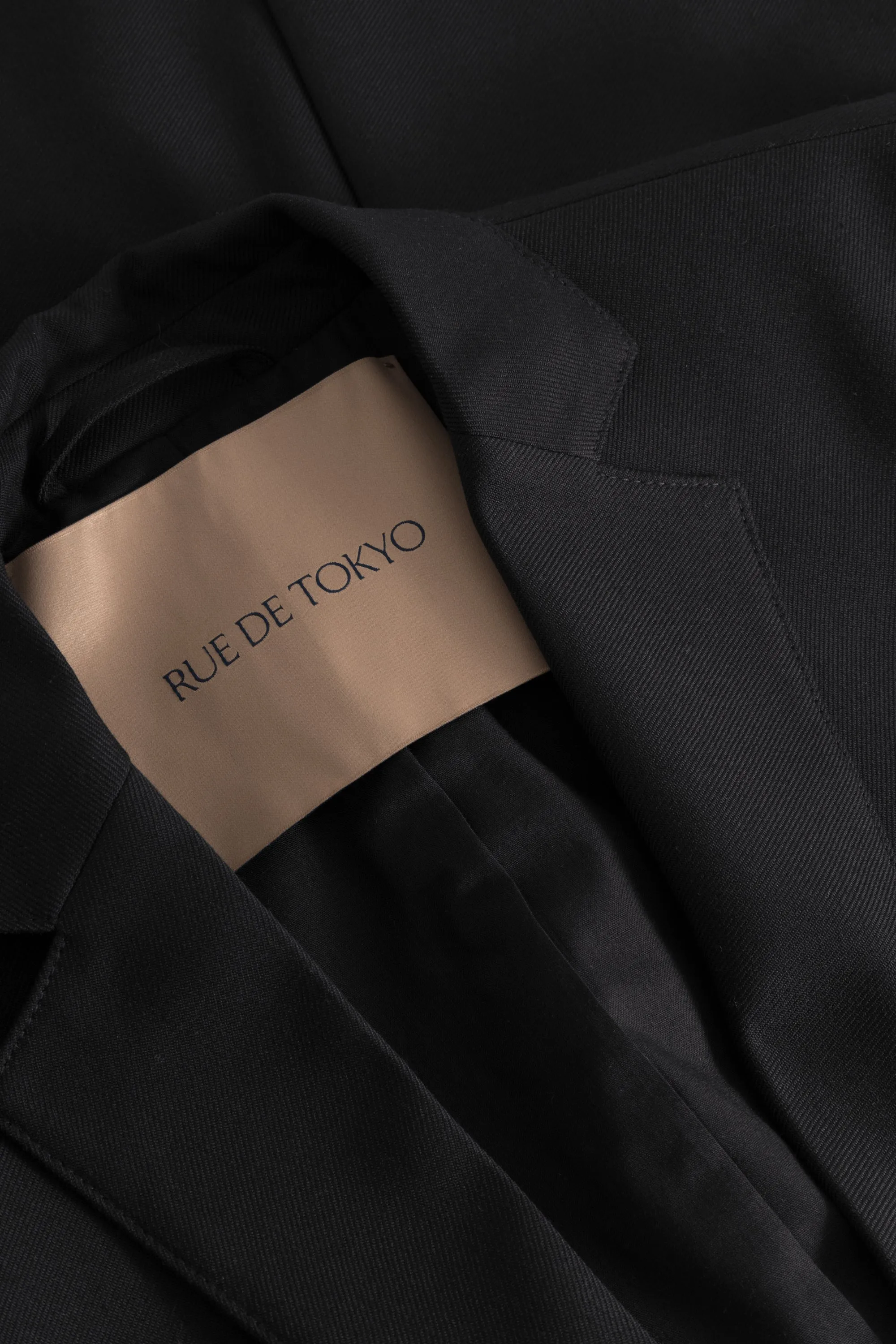 CASPIAN WOOL SUITING - BLACK