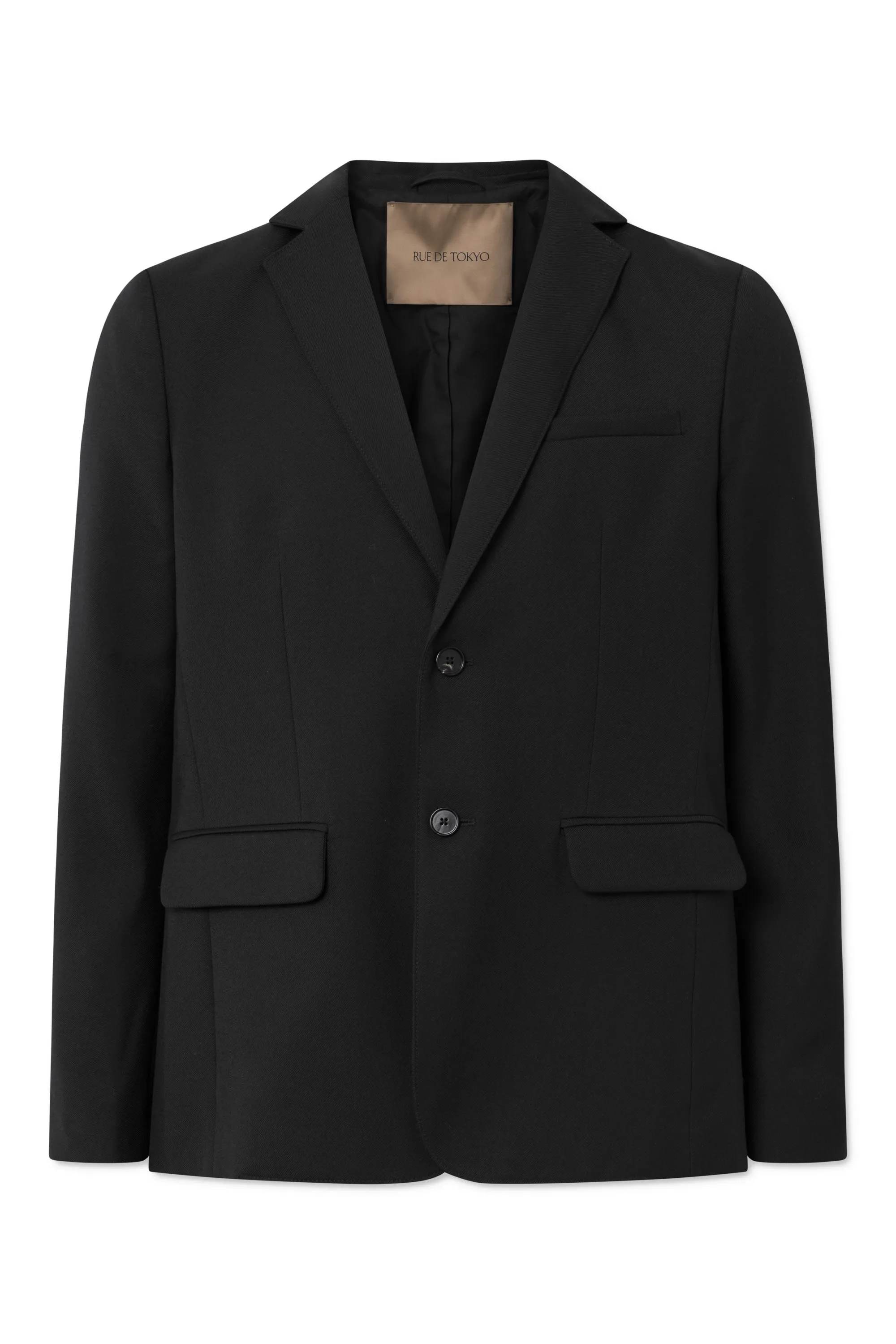 CASPIAN WOOL SUITING - BLACK