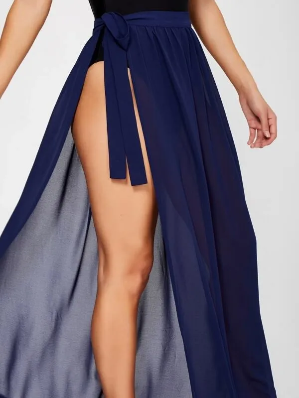 Chiffon Full Length Sarong Skirt