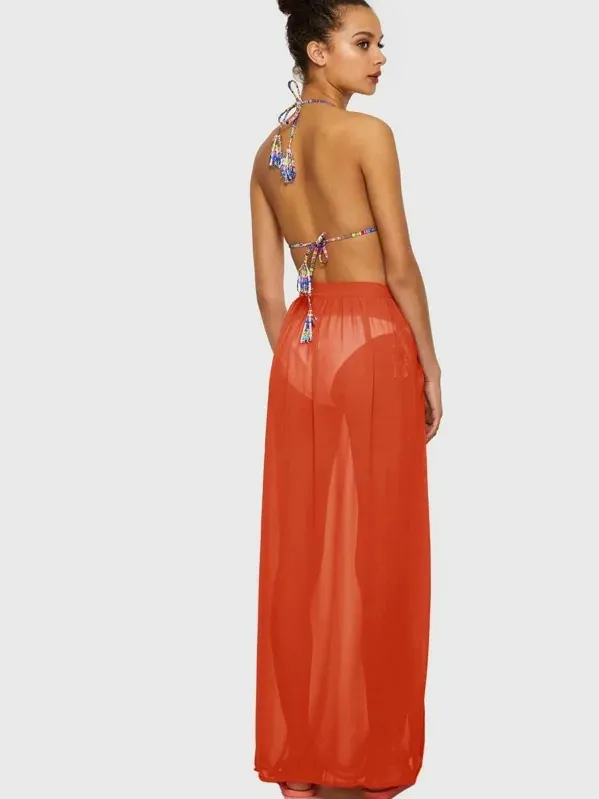 Chiffon Full Length Sarong Skirt