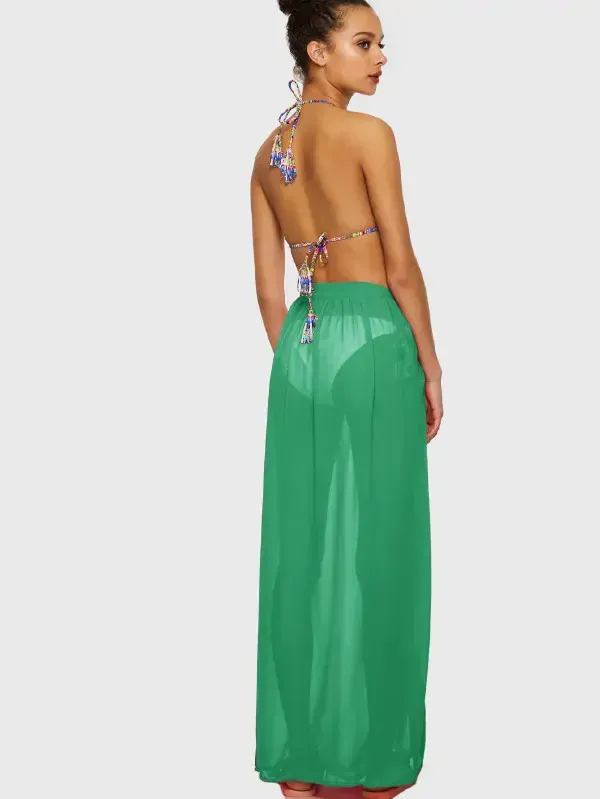 Chiffon Full Length Sarong Skirt