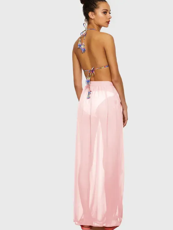 Chiffon Full Length Sarong Skirt