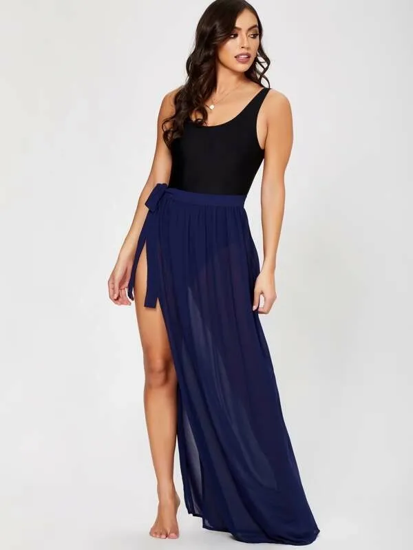 Chiffon Full Length Sarong Skirt