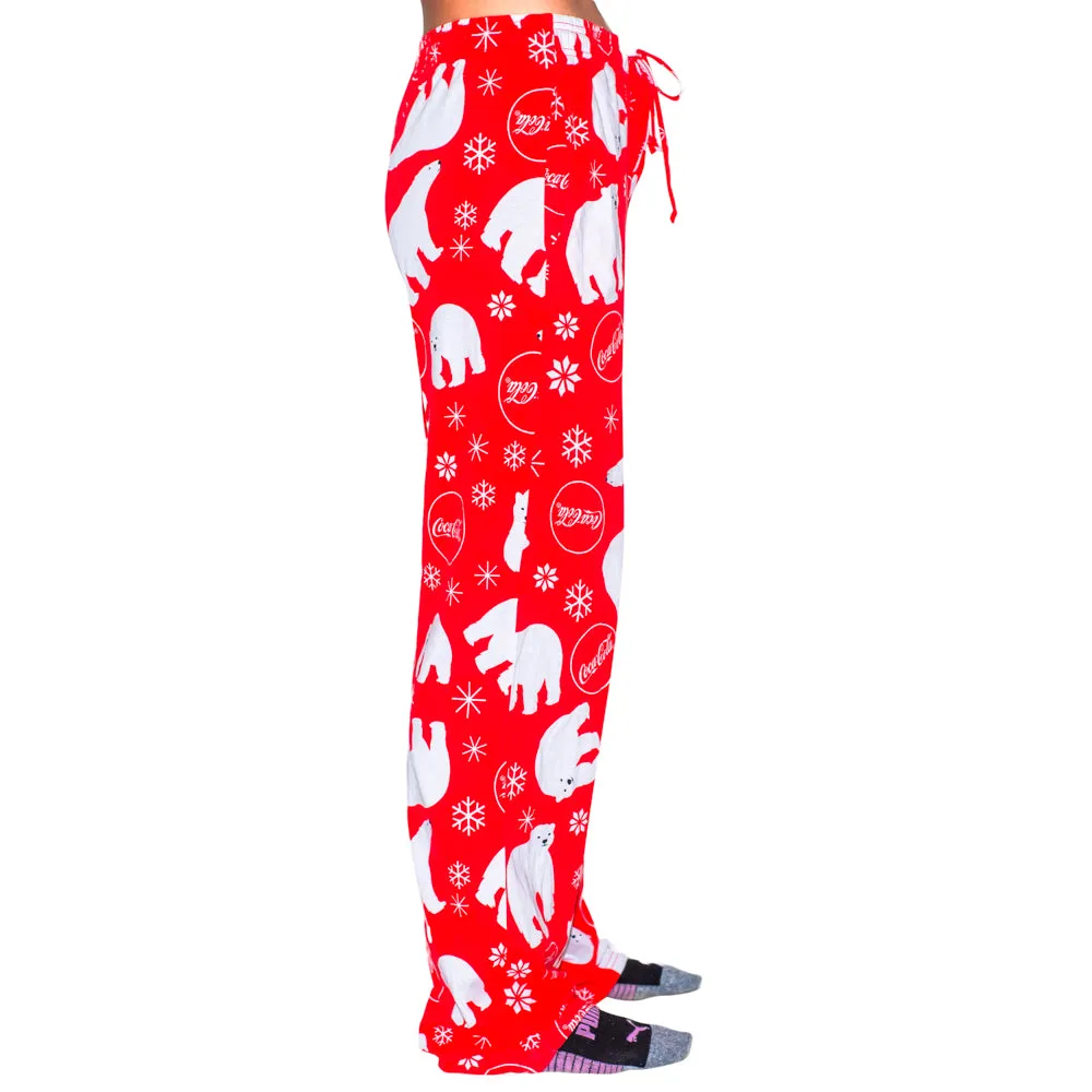 Coca Cola Coke Bears and Snowflakes Red Lounge Pants
