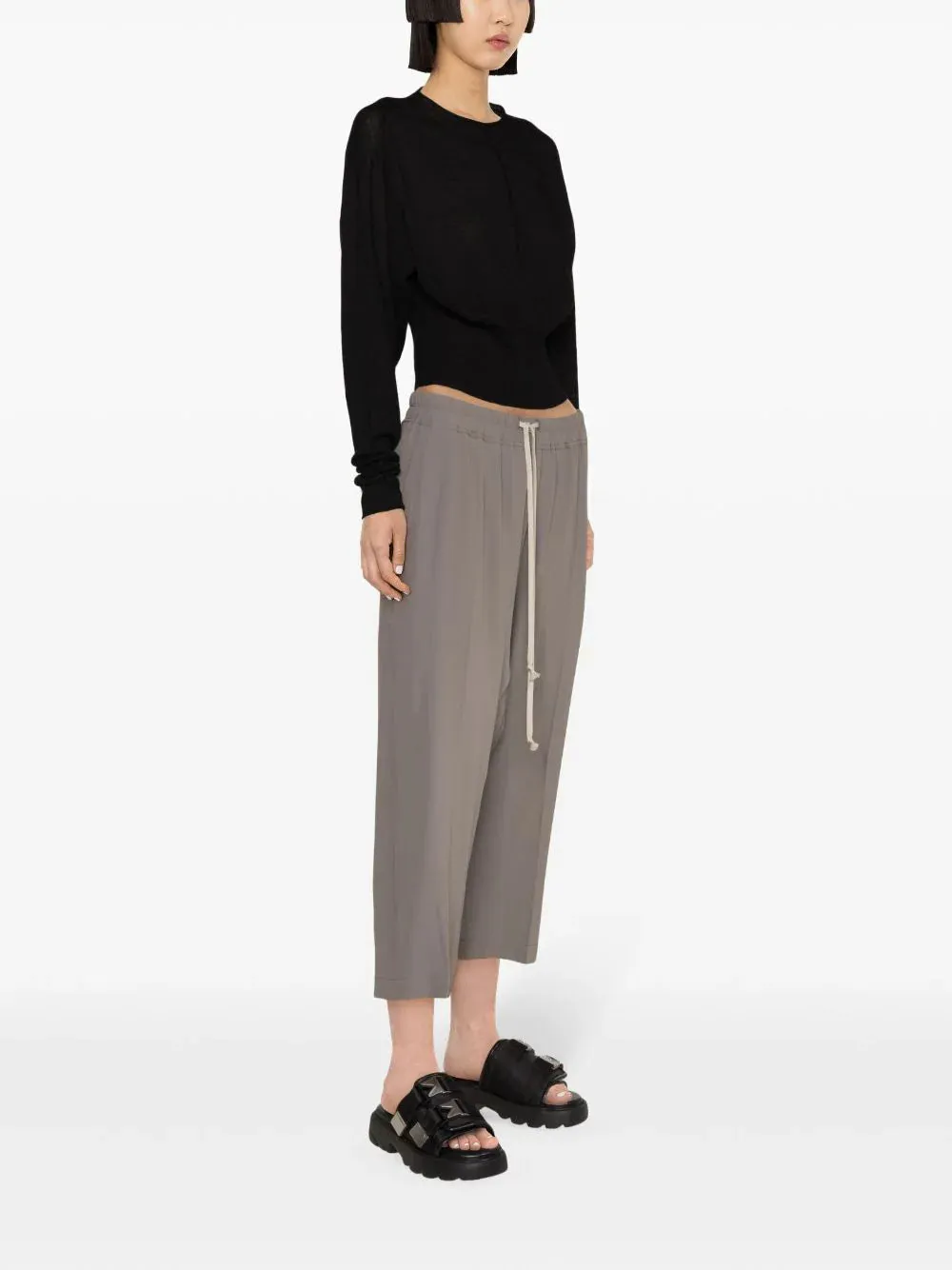 Drawstring Cropped Pantaloni