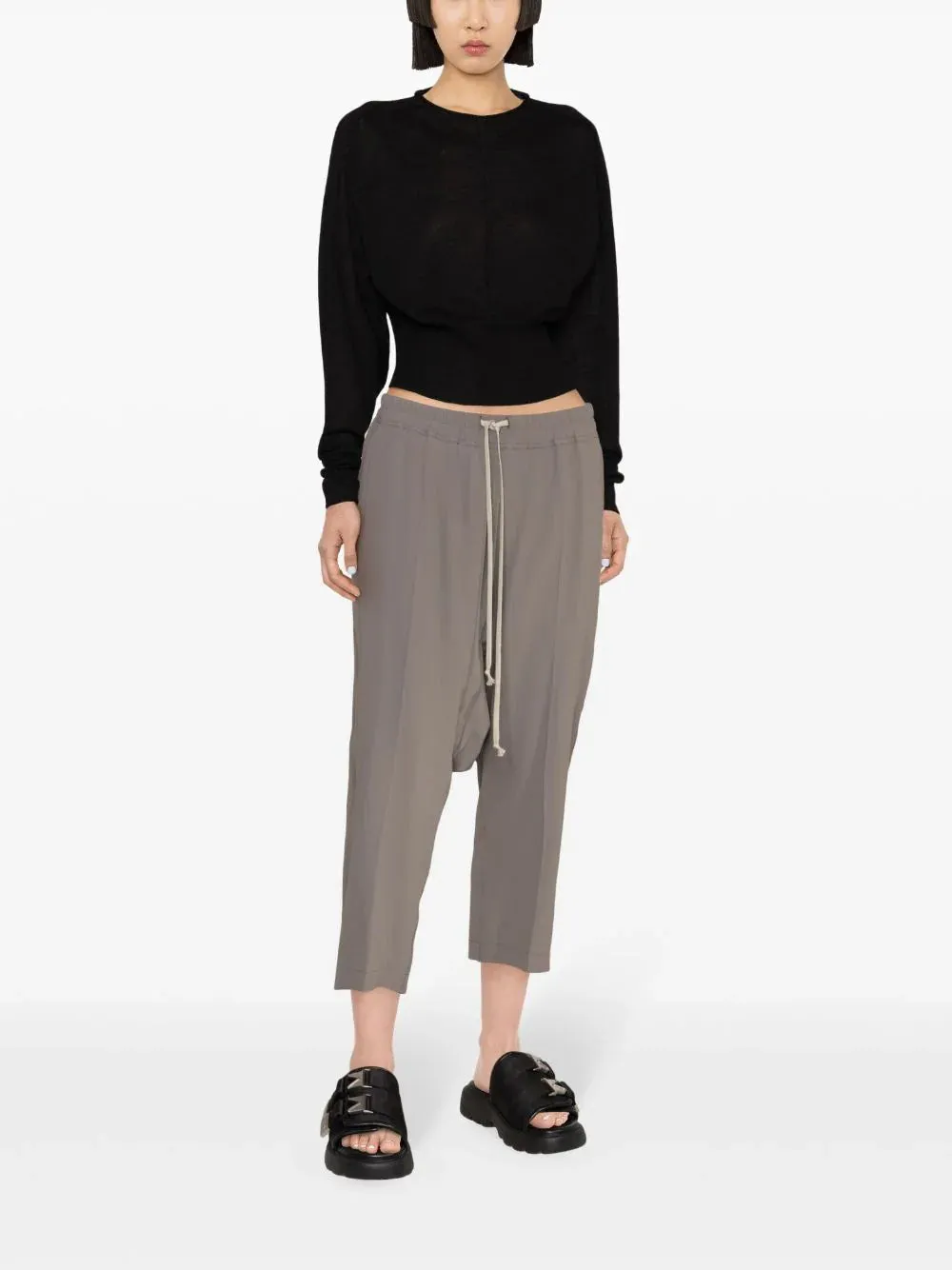 Drawstring Cropped Pantaloni