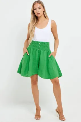 Esme Buttoned Detail Linen Short