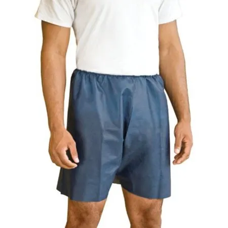 Exam Shorts MediShorts® Small / Medium Navy Blue Nonwoven Adult Disposable - Graham Medical Products  Mfr# 10000