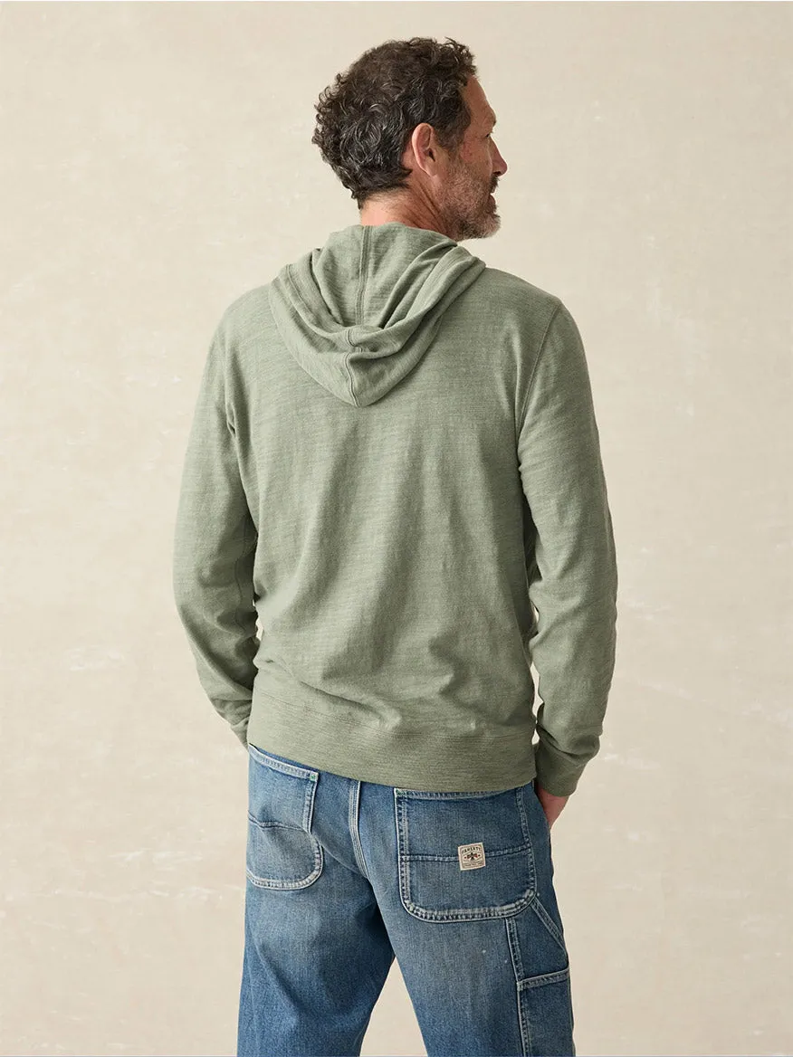 Faherty Brand Sunwashed Slub Hoodie in Clover Creek