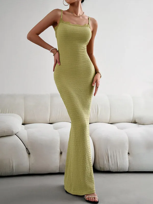 Fashion women's new sexy style slim suspender dress