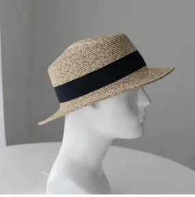 Flat Top Straw Fedora Panama Hat