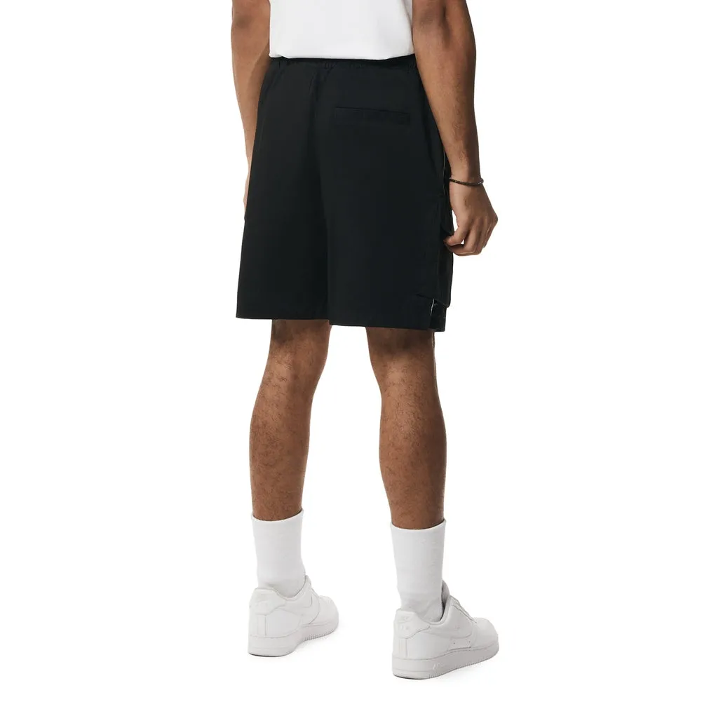 Graphic Twill Shorts - Black