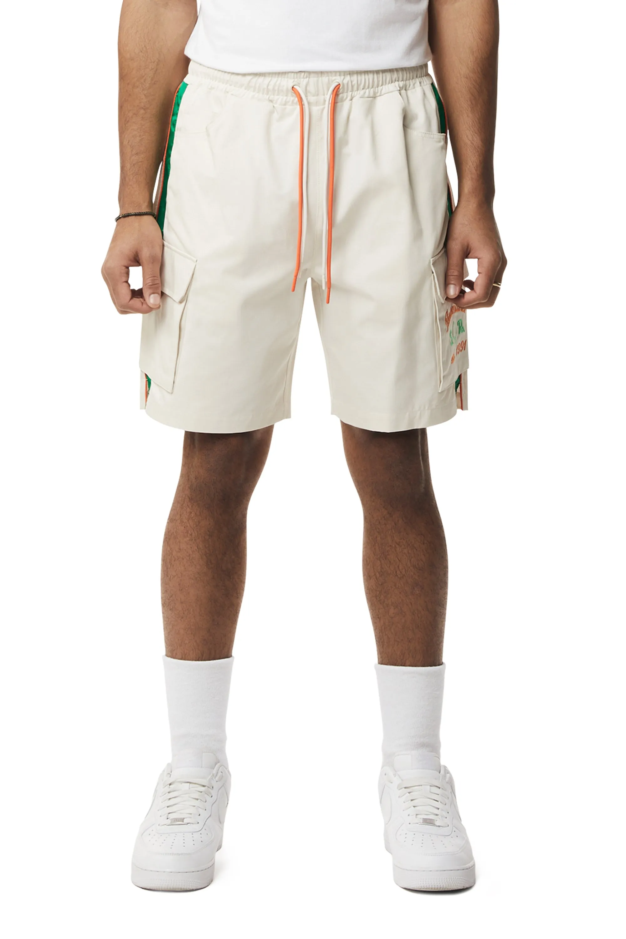 Graphic Twill Shorts - Chalk