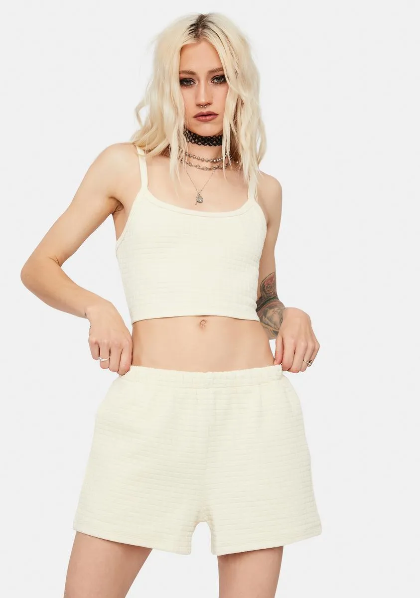 Hold My Hand Quilted Crop Tank & Shorts Set