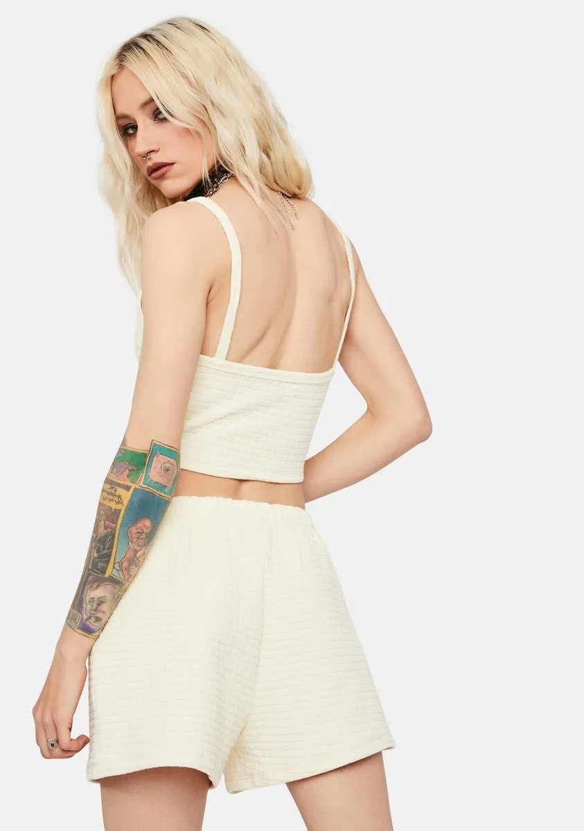 Hold My Hand Quilted Crop Tank & Shorts Set