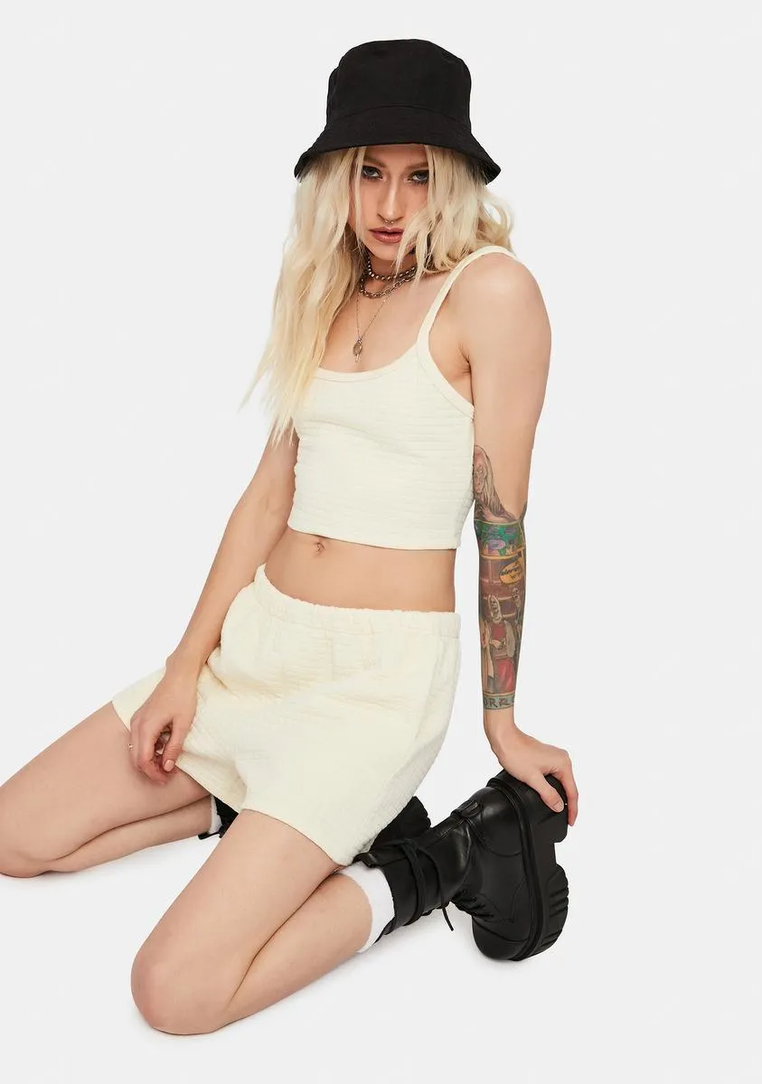 Hold My Hand Quilted Crop Tank & Shorts Set