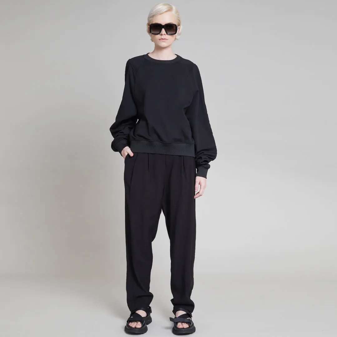 KADEN CROPPED PULLOVER BLACK
