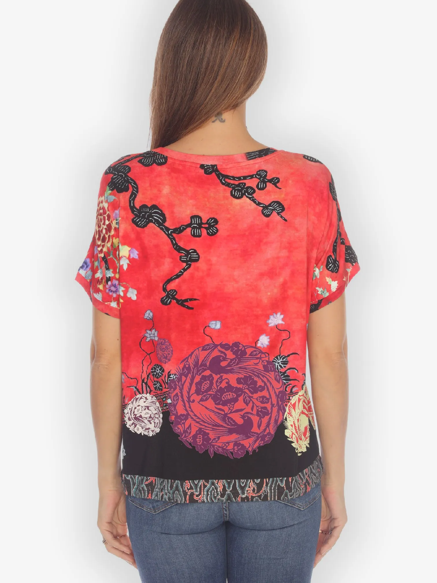 Landscape Mono Tree Cap Sleeves Tee