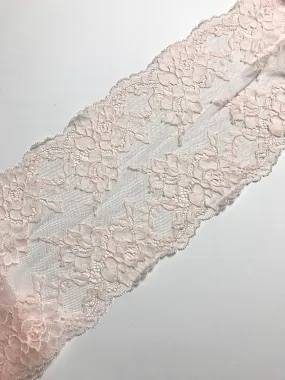 Light Peach 6.5" Wide Stretch Lace