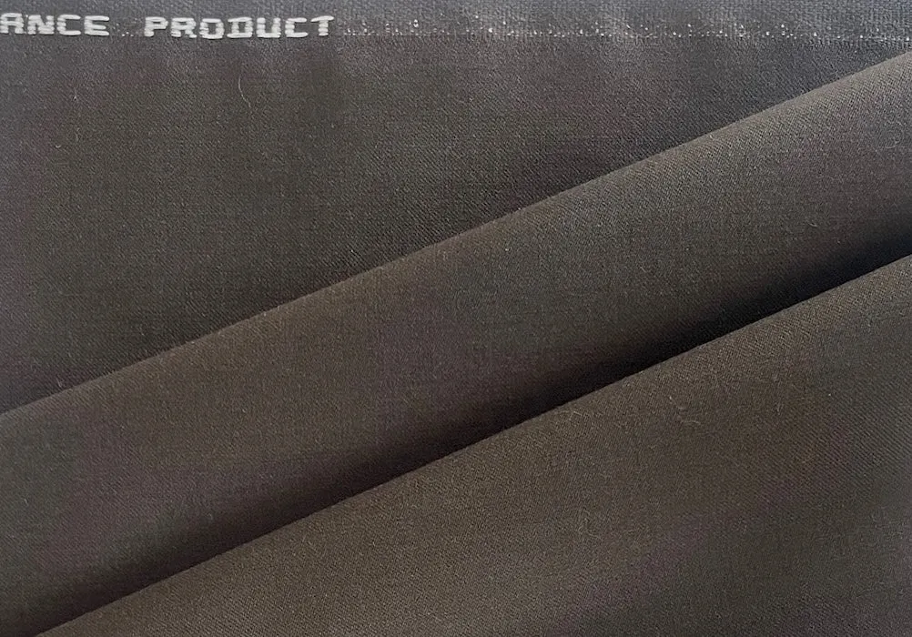 Lighter-Weight Burnt Sugar Selvedged Wool Gabardine (Made in USA)