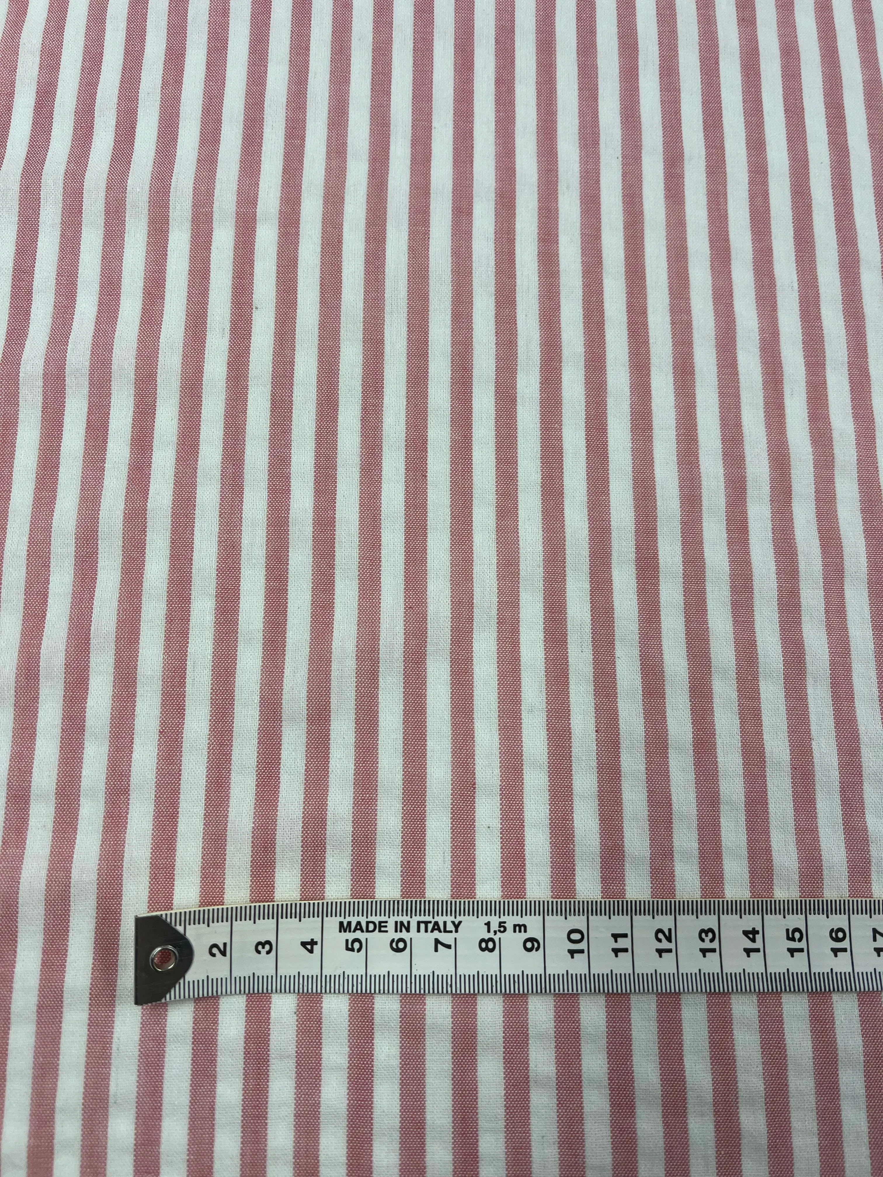 Linen Cotton - Pink Stripe - 145cm