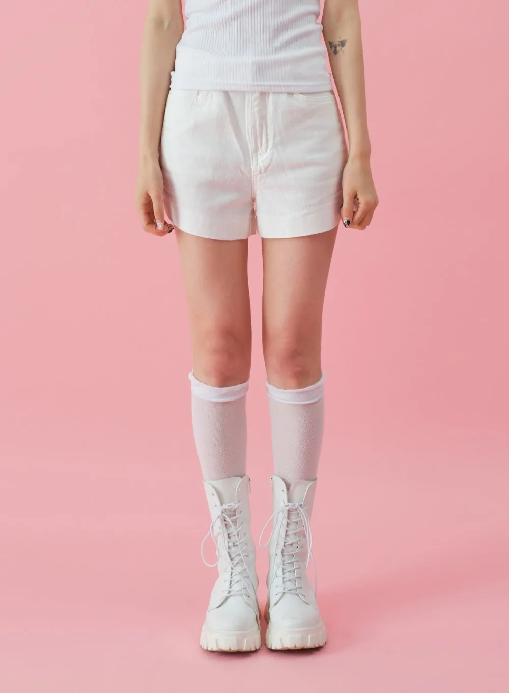 Linen Slit Shorts BY24
