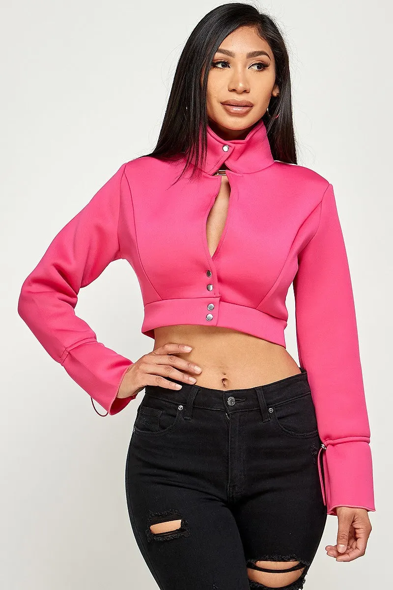 LONG SLEEVE CROP JACKETS