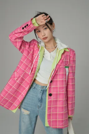 Making My Decisions Checkered Jacket