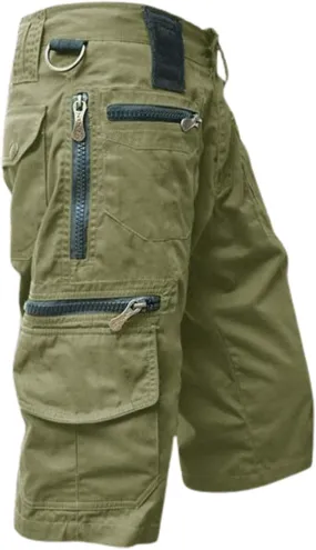 Mens Hiking Cargo Shorts Lightweight Cotton Quick Dry Shorts Multi Pockets Tactical Utility Outdoor Work Shorts