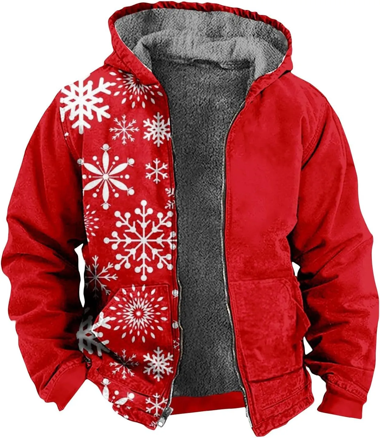 Men's Lightweight Novelty Coats Long Sleeve Zipper Hooded Relaxed Coat Hiking Jackets for Men