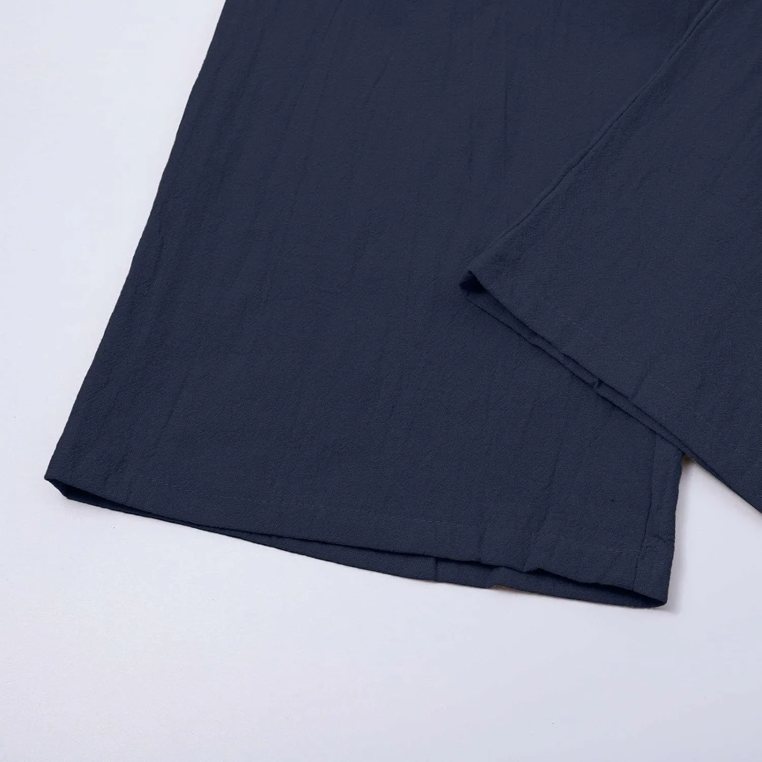 Mens Linen Beach Pants Big Tall Casual Elastic Waist Summer Beach Pants Lightweight Breathable Yoga Vacation Trouser