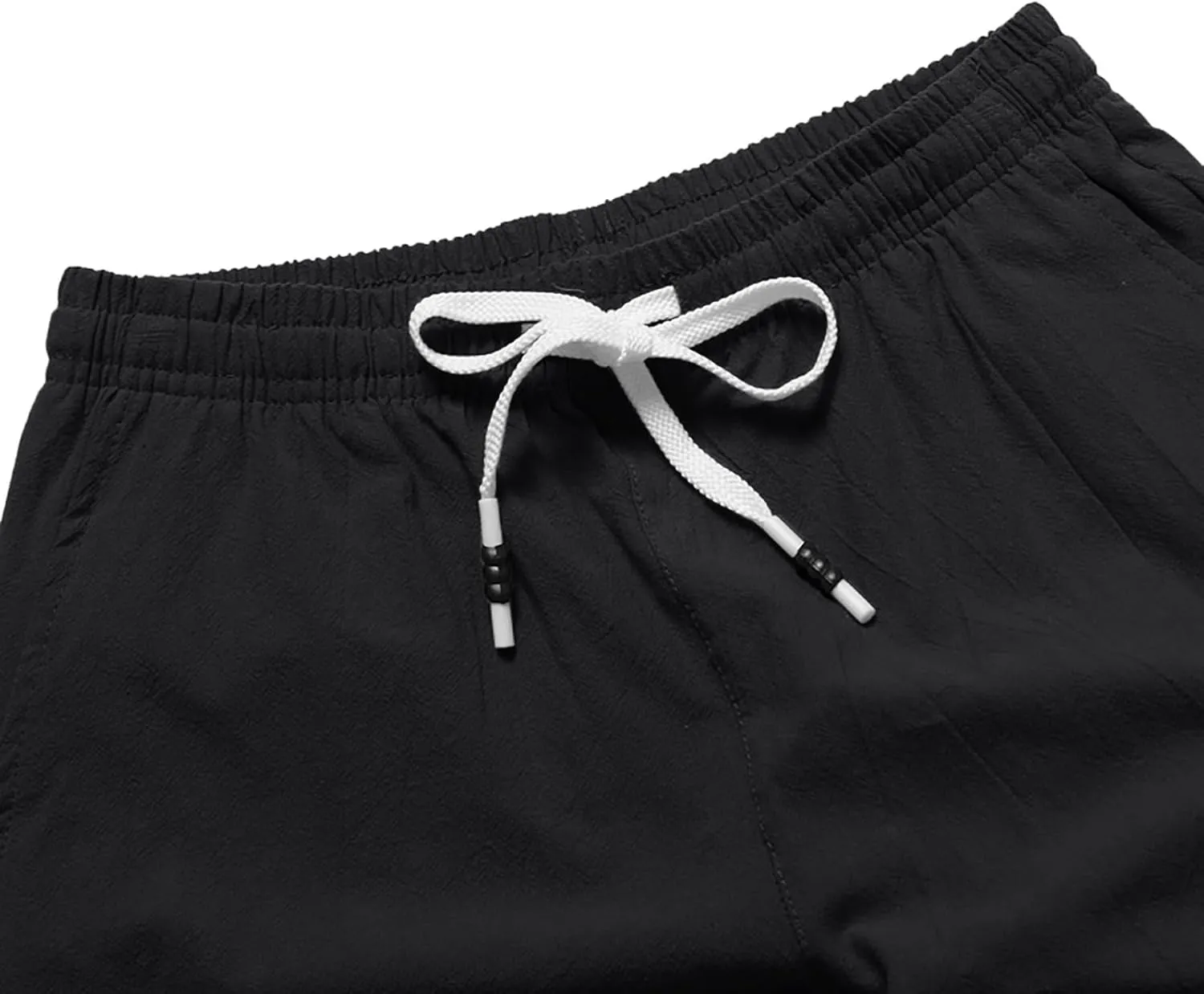 Men's Linen Shorts 2024 Flat Front Elastic Waist Shorts Summer Beach Vacation Shorts Lightweight Gym Workout Athletic Shorts