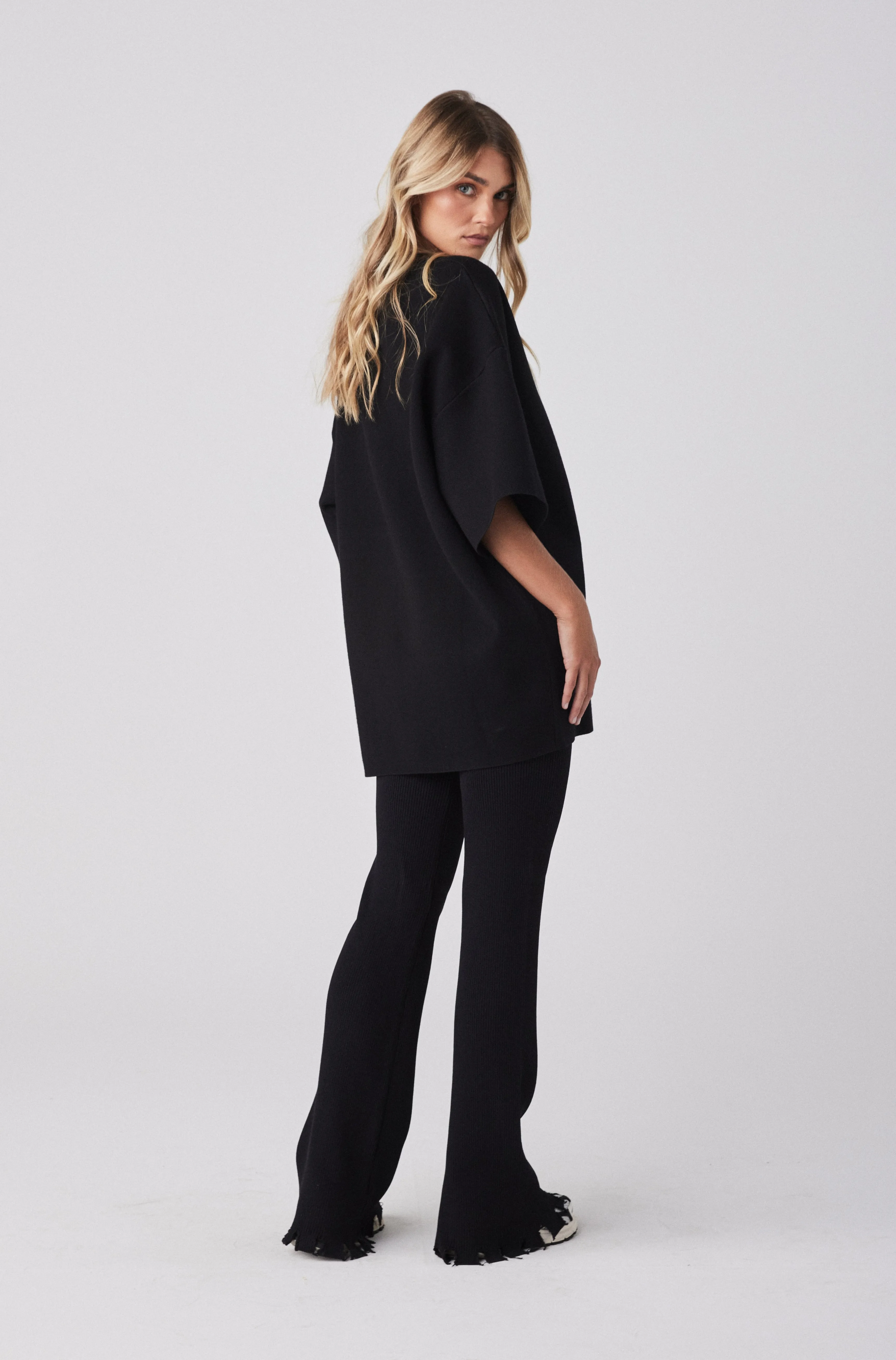 Milano Knit Tee - Black