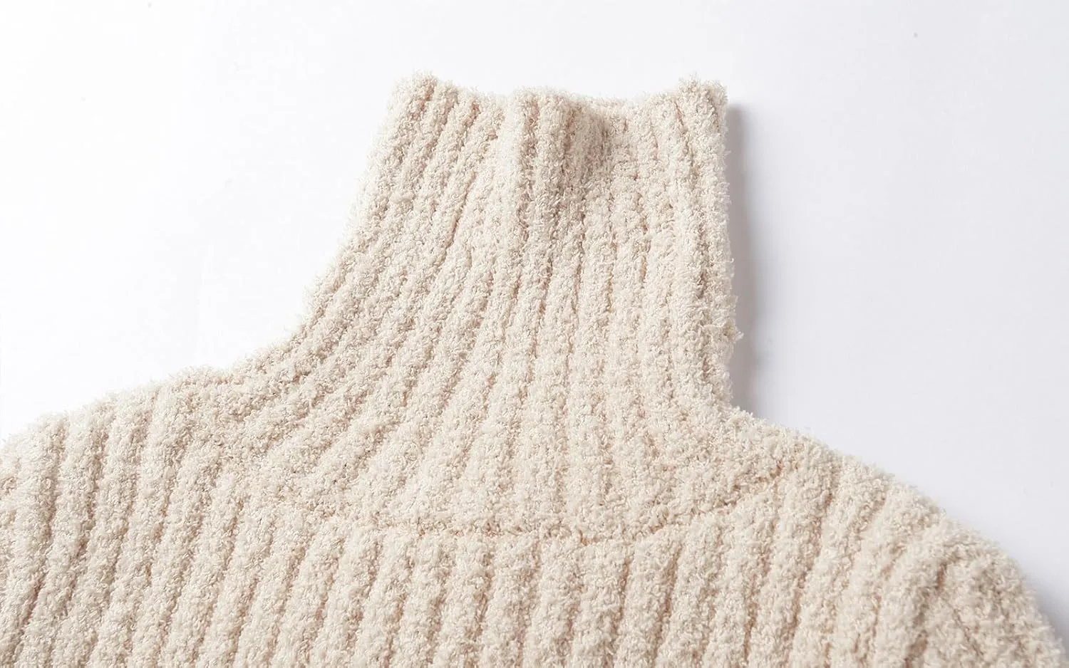 Mud Kingdom Neutral Kids Chenille Sweater for Boy Girl Winter Furry Turtleneck Tops Warm