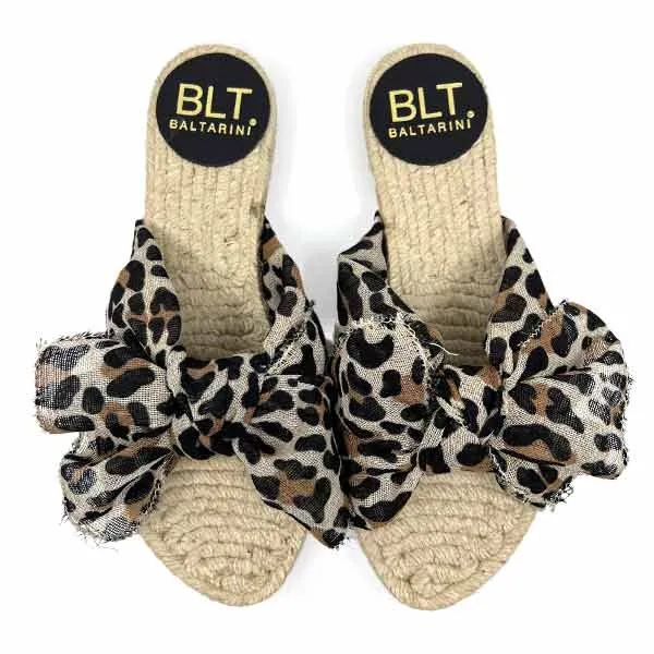 Nora | Linen leopard espadrille