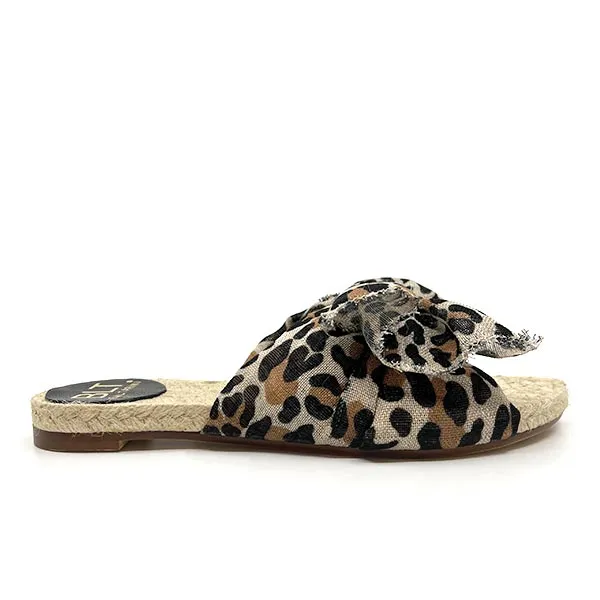 Nora | Linen leopard espadrille