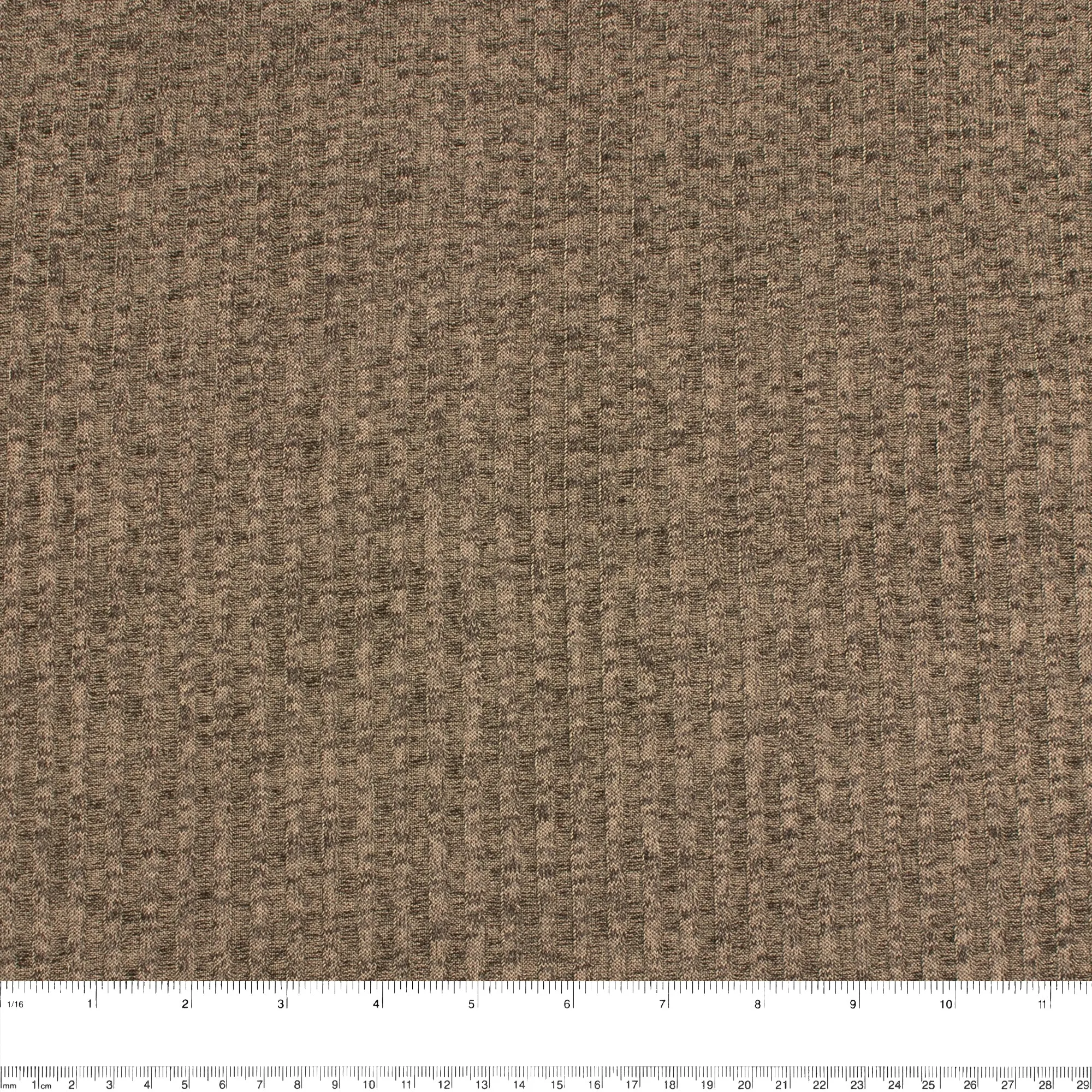 Novelty Knit Solid - Rib - Mix brown