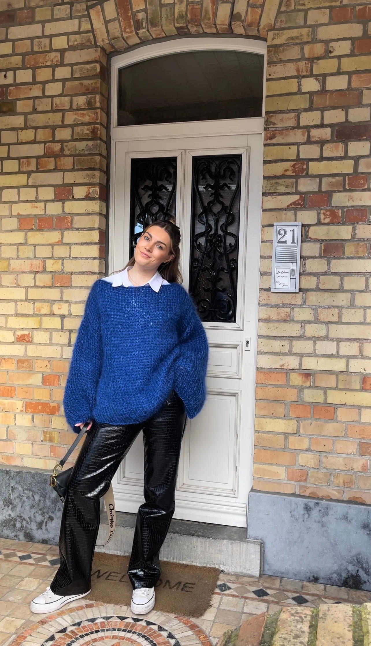OVERSIZED OLIVIA KNIT - koningsblauw