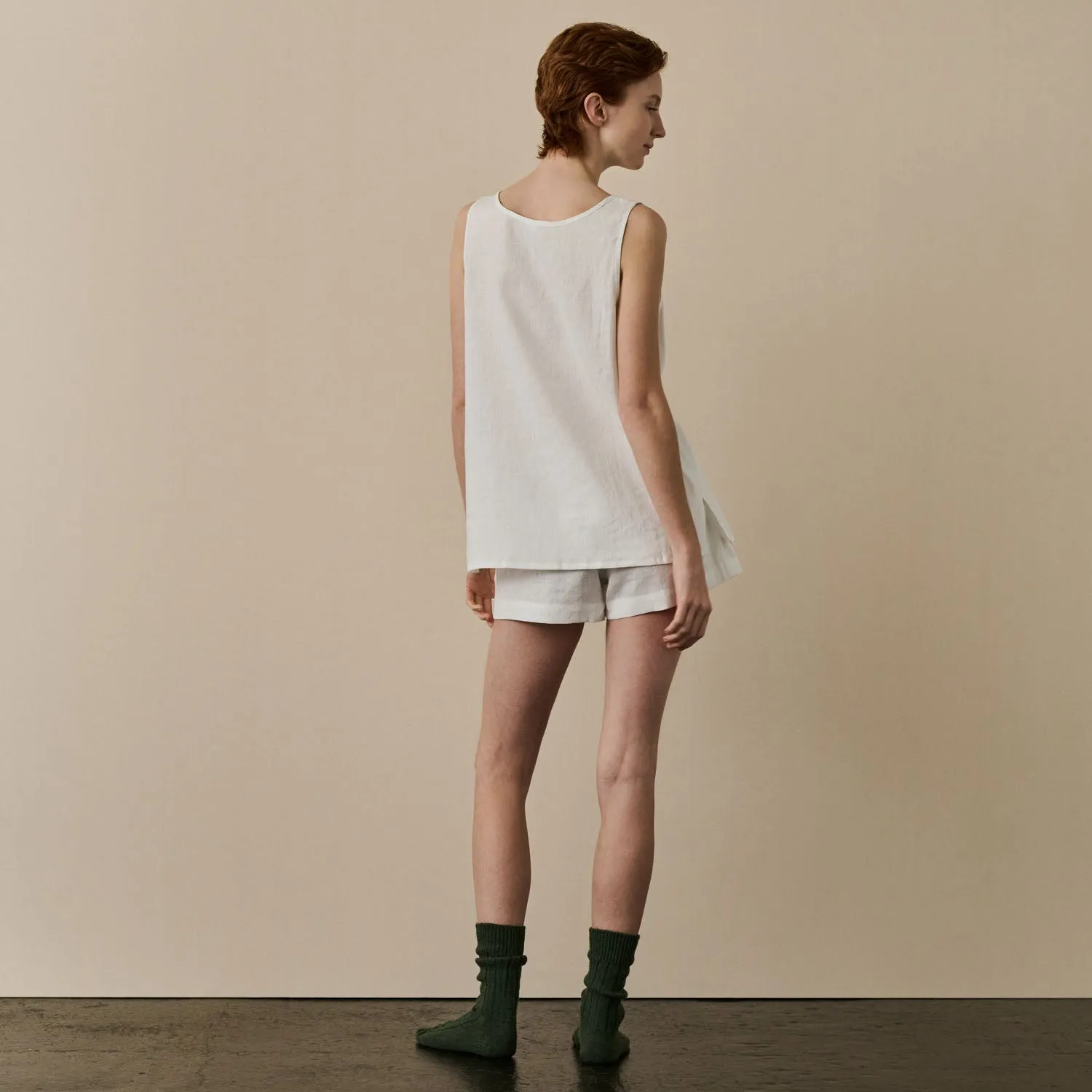 Pearl Linen Women's Cami Set