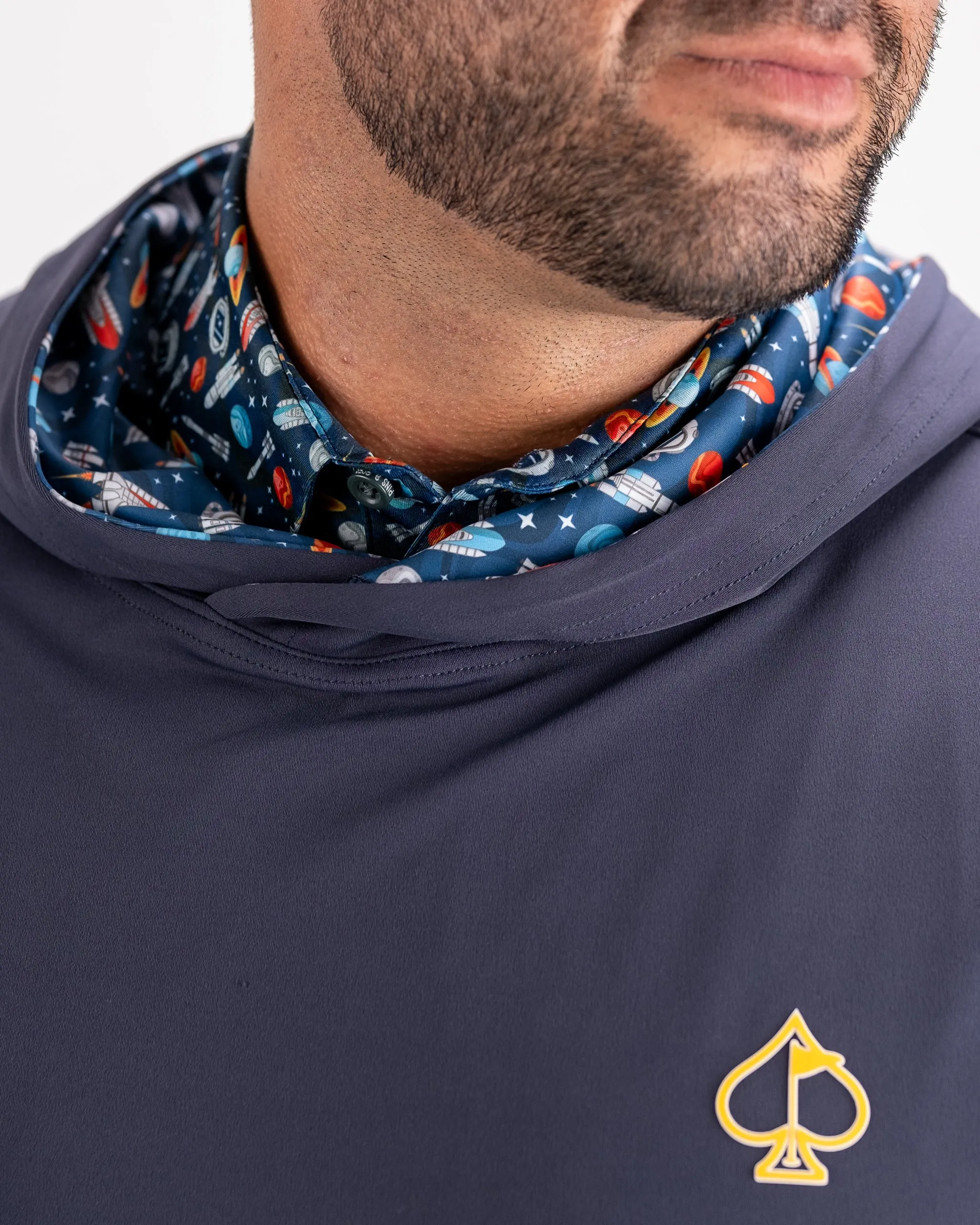 Performance Golf Hoodie - Navy Space Race