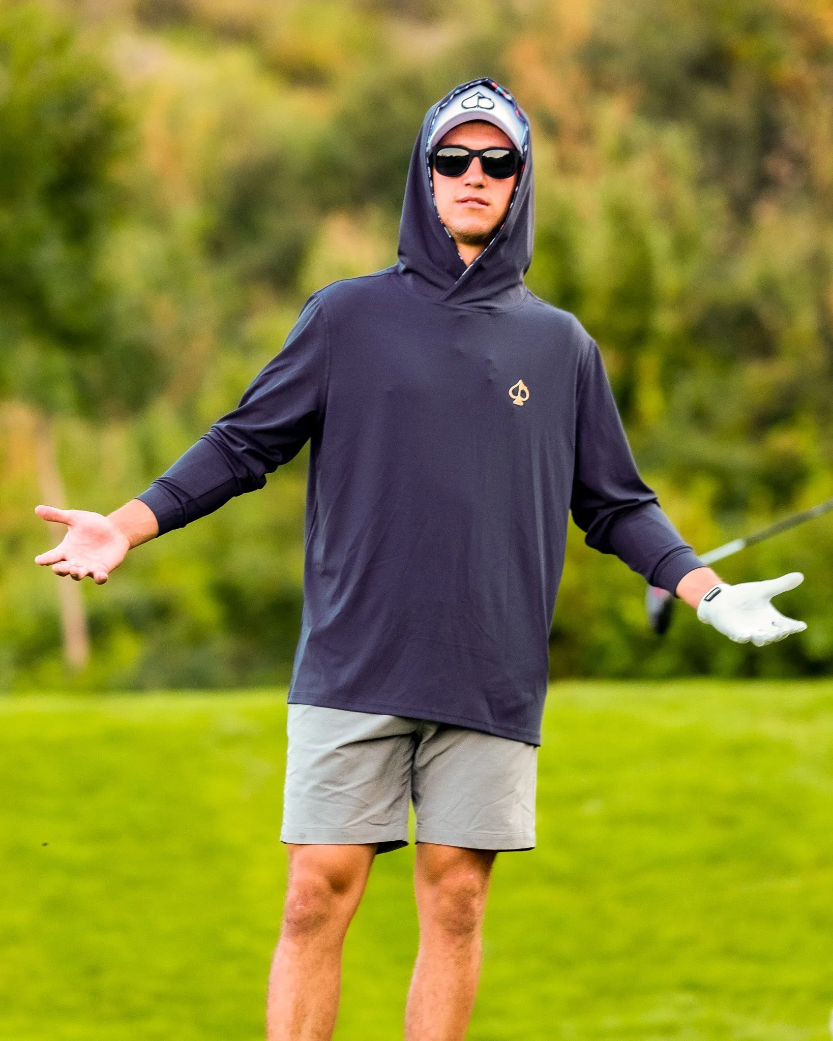 Performance Golf Hoodie - Navy Space Race