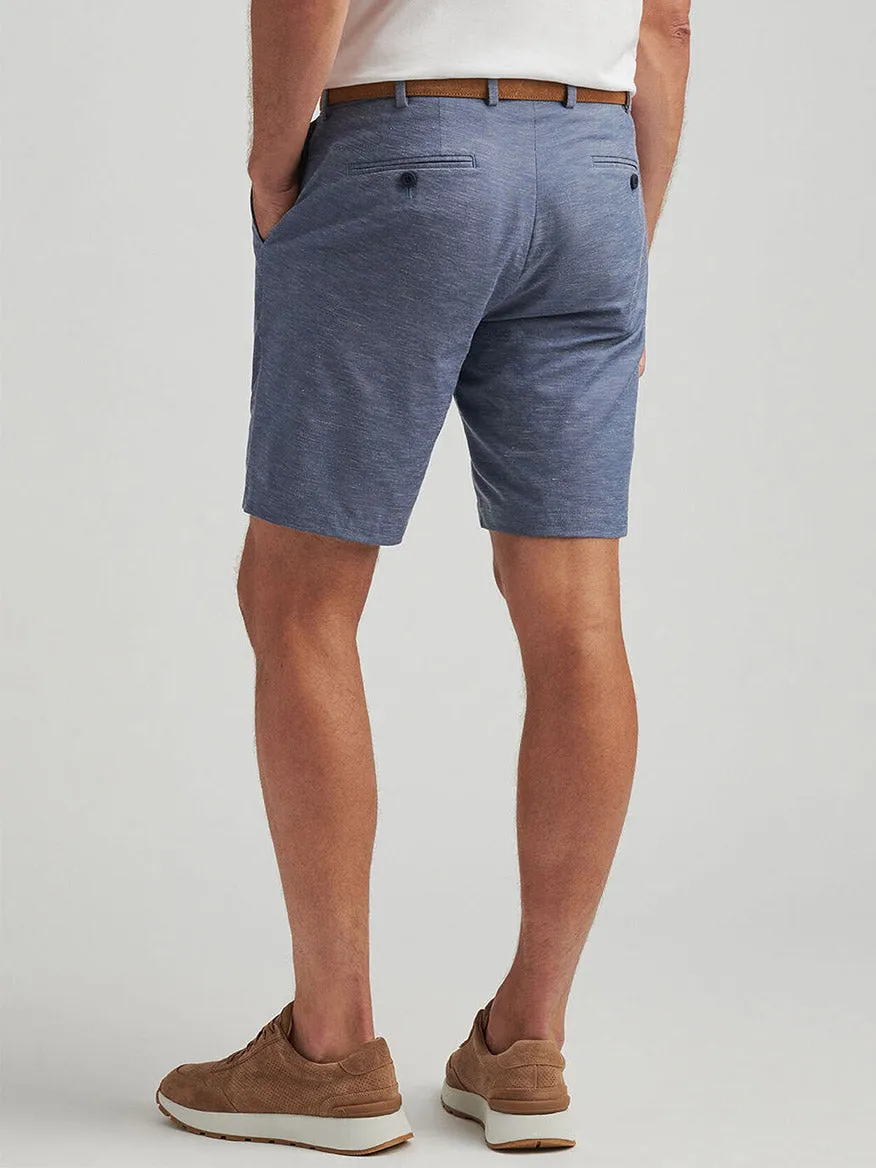 Peter Millar Surge Linen Blend Performance Short in Ocean Blue